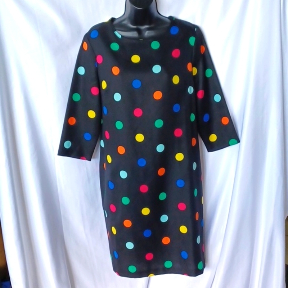 Twiggy London Multicolor Polka Dot Quarter Sleeve Dress Size M